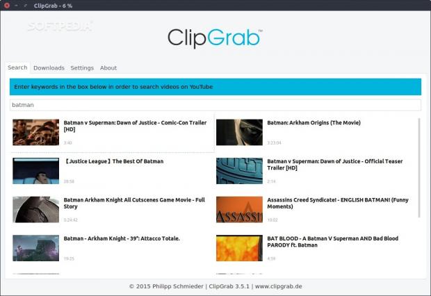 ClipGrab in action