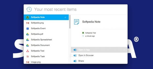 Cloudo displays newly uploaded files, added notes and recent mail attachments to keep you up to date.