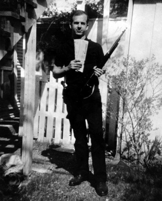 The controversial photo of Lee Harvey Oswald in his backyard