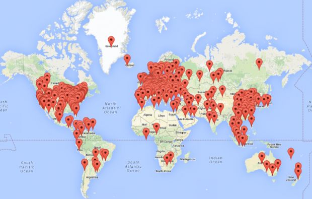 Map of infected Seagate Central NAS devices