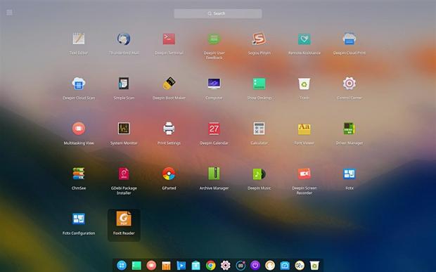 deepin 15.4 RC with Foxit Reader