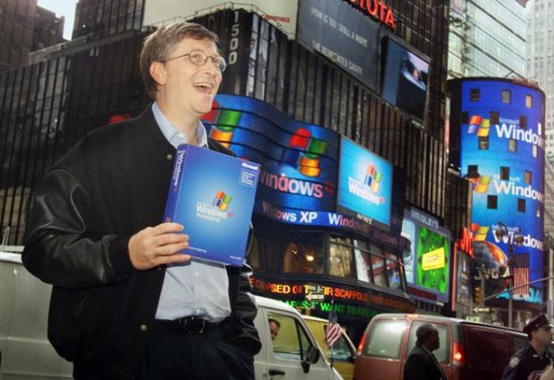 Bill Gates himself attended the Windows XP launch party in New York