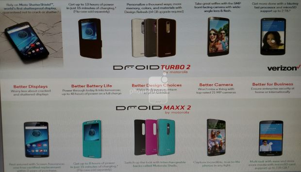 DROID Turbo 2 and DROID Maxx 2 main features