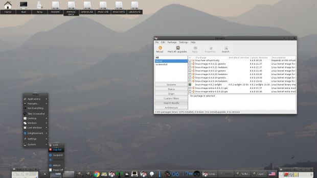 ExLight Linux uses Synaptic Package Manager