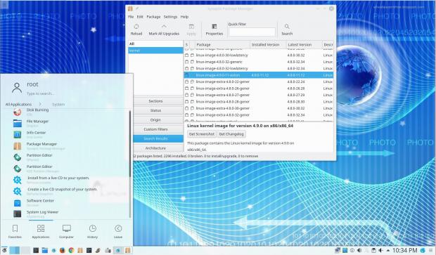 ExTiX 17.0 Desktop - Synaptic running