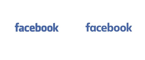 The old and the new Facebook logos, side by side