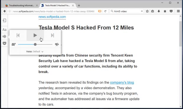 Firefox's revamped Reader View