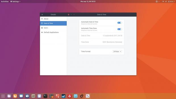 Ubuntu 17.10's control center