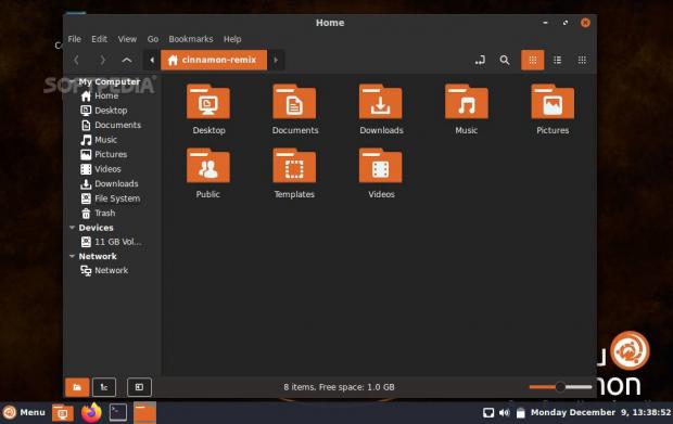 Ubuntu Cinnamon Remix - default file manager