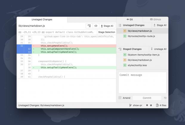Atom now integrates with Git and GitHub