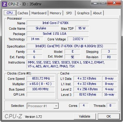 Core i7-6700K at 6.5GHz, seeing is believeing
