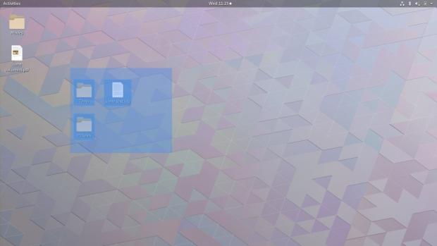 GNOME 3.30 - selecting icons on the desktop