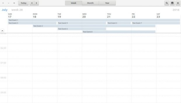 Week View in GNOME Calendar (Mockup)