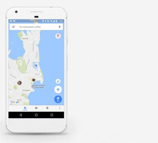 Google Maps can share user location