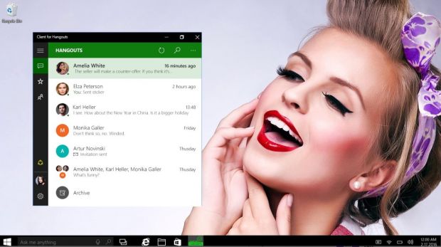 Client for Hangouts is a universal app running on both PCs and mobile