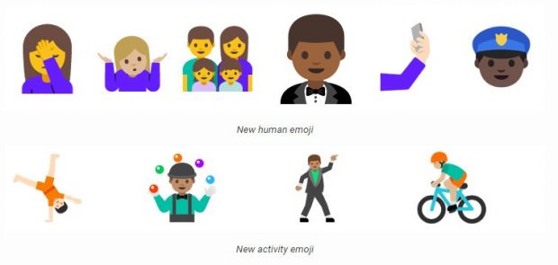 New human and activity emoji
