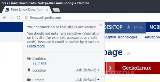 Chrome 56 now warns of non-secure websites