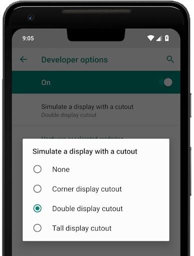 Android P will support different display notches
