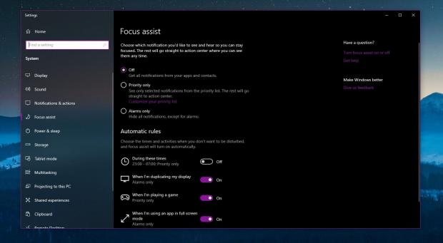 This is the Focus Assist feature in Windows 10