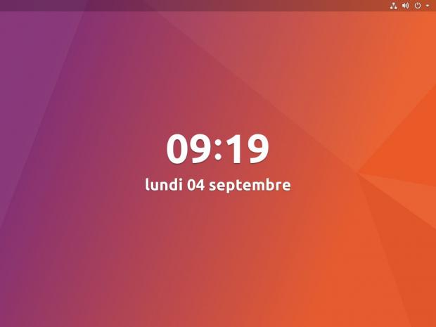 Default lock screen of Ubuntu 17.10