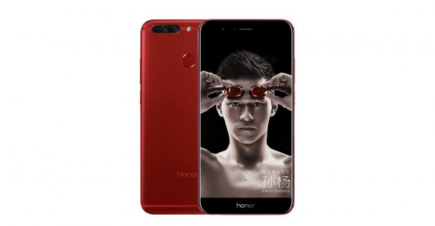 Honor V9 in Red color