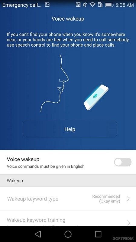 Huawei P8, Voice wakeup
