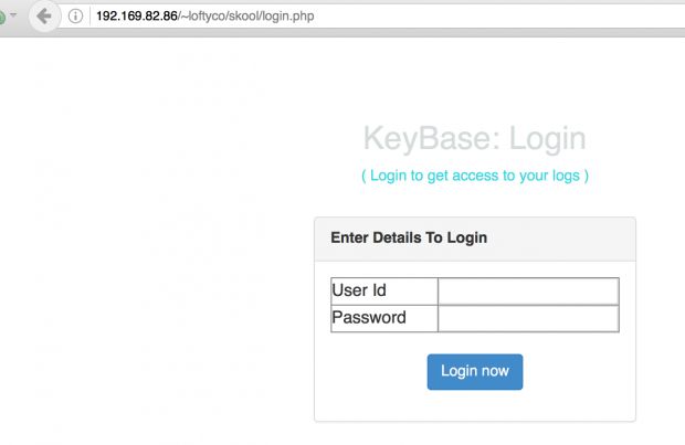 HawkEye/Keybase admin panel login