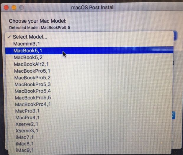 Select your mac model Identifier