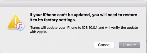Users can update iPhones without the need for a full restore