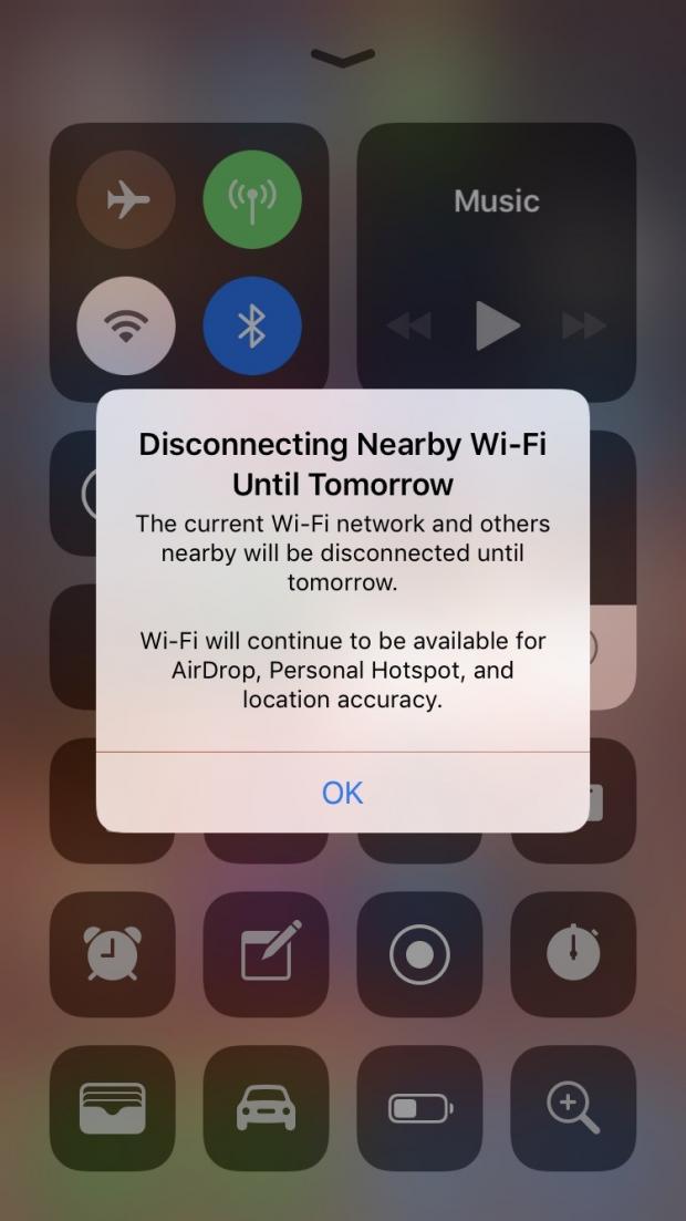 Disconnecting Wi-Fi