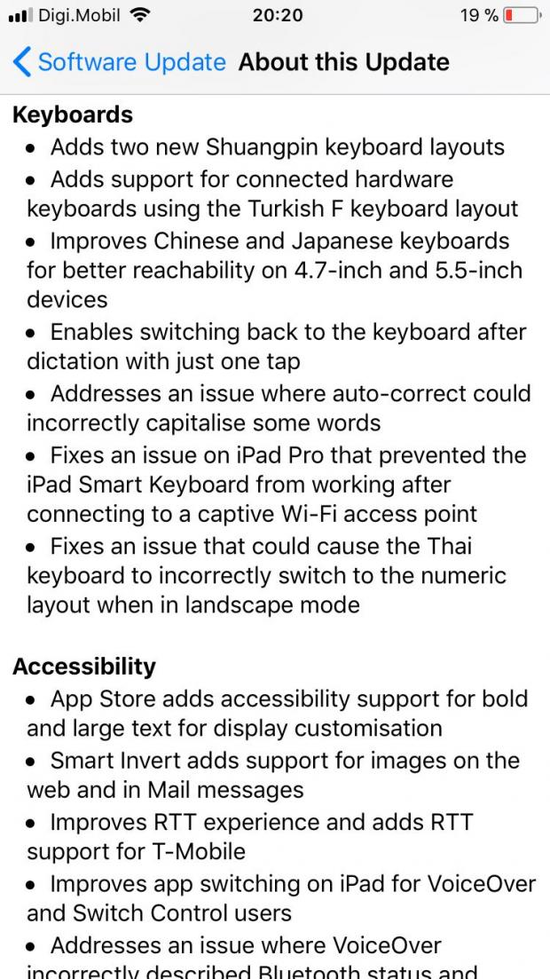 iOS 11.3 release notes