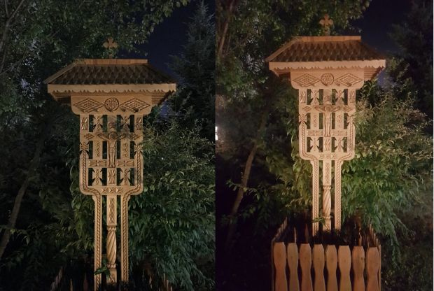 iPhone 7 Plus (left) and Samsung Galaxy Note 7 (right) low-light shot