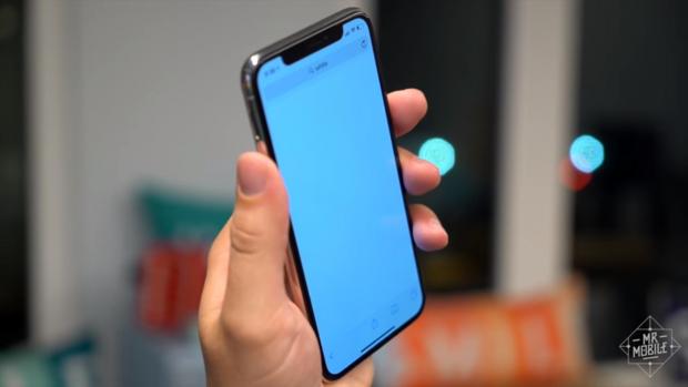 Blue shift on the iPhone X display