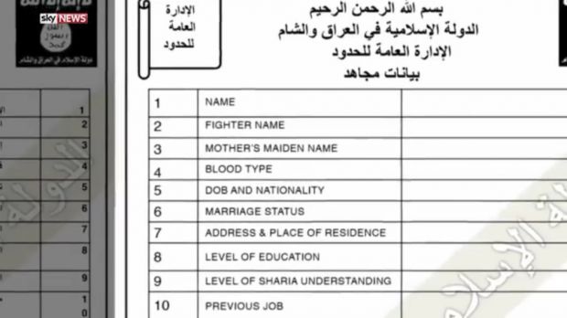 Sample ISIS registration form