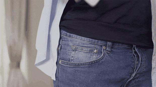 Jelly smartphone fits in the pocket of your jeans