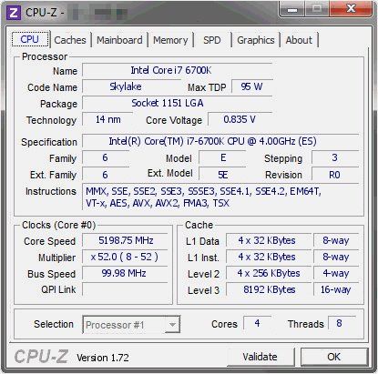 5.2GHz with air-cooling, like a boss