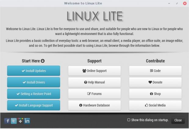 Revamped Lite Welcome dialog
