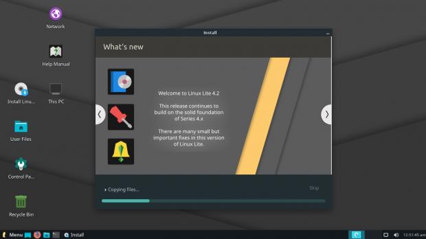 can linux lite 4.4 be downloaded to a thumb drive