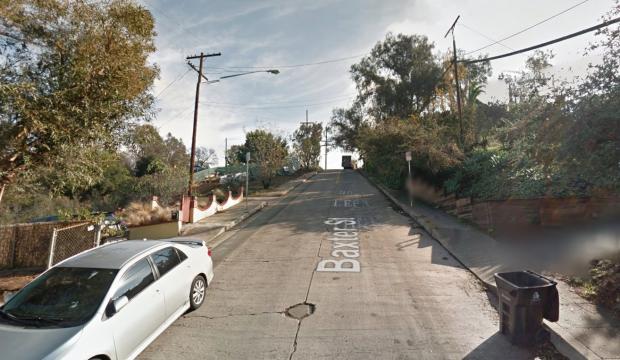 Baxter Street in LA, one of the city's steepest roads