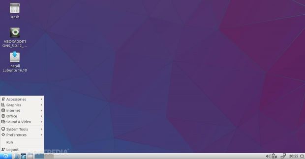 Lubuntu 16.10 Alpha 1 with LXDE