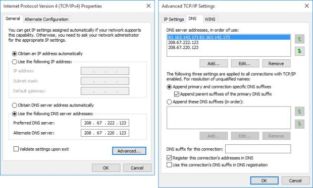 Adding static DNS servers to a PC infested with DNS Unlocker