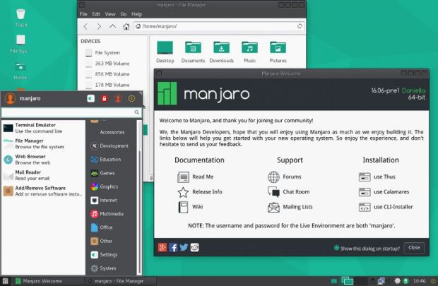 Manjaro Linux 16.06 Pre1