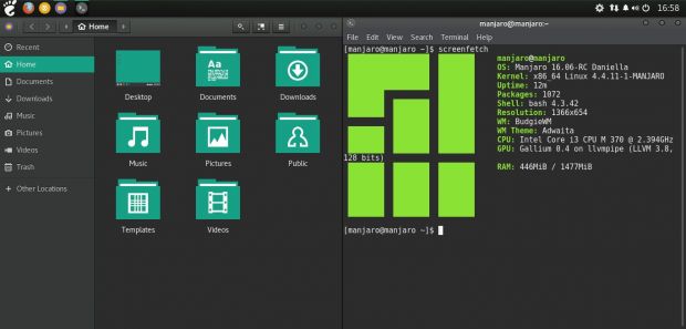 File manager and terminal