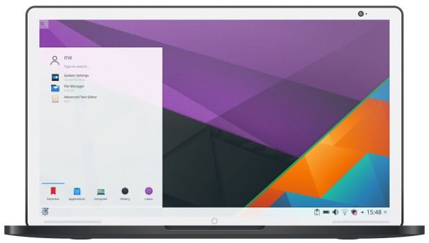 KDE Neon on a laptop