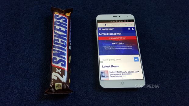 Meizu MX4 and a Snickers bar, of course