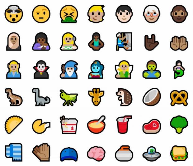 And the new emoji that will be part of Windows 10 soon
