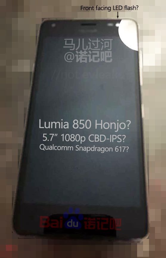 Microsoft Lumia 850 (front)