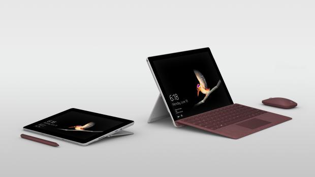 This is the new Microsoft Surface Go with an integrated kickstand