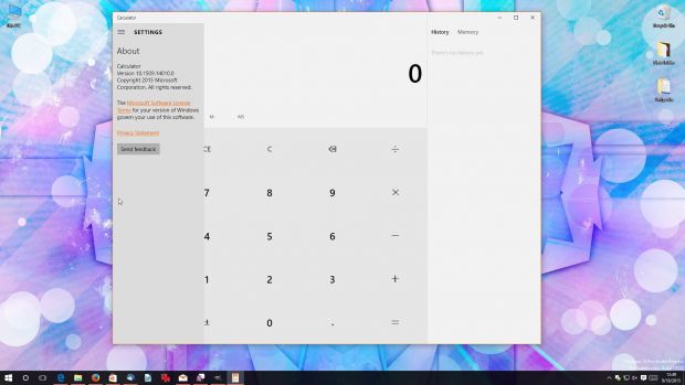 This is the new version of the Windows 10 Calculator