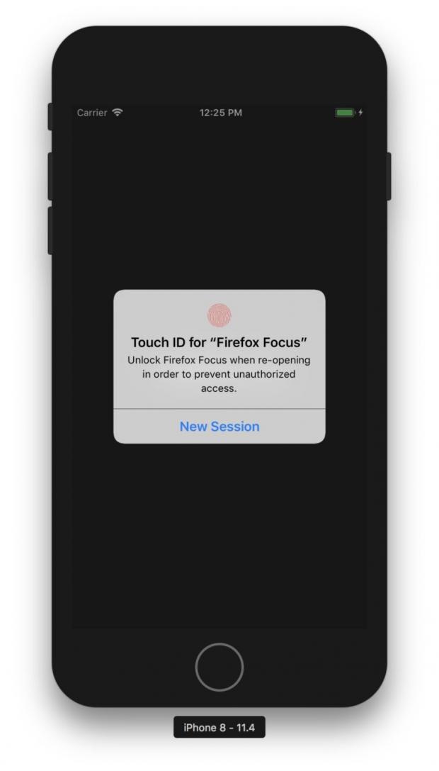 Unlock Firefox Focus via Touch ID